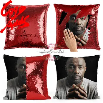 Idris Elba sequin perna | sequin față de Pernă | Două culori perna | cadouri pentru ea | cadou pentru el | perna | magic perna